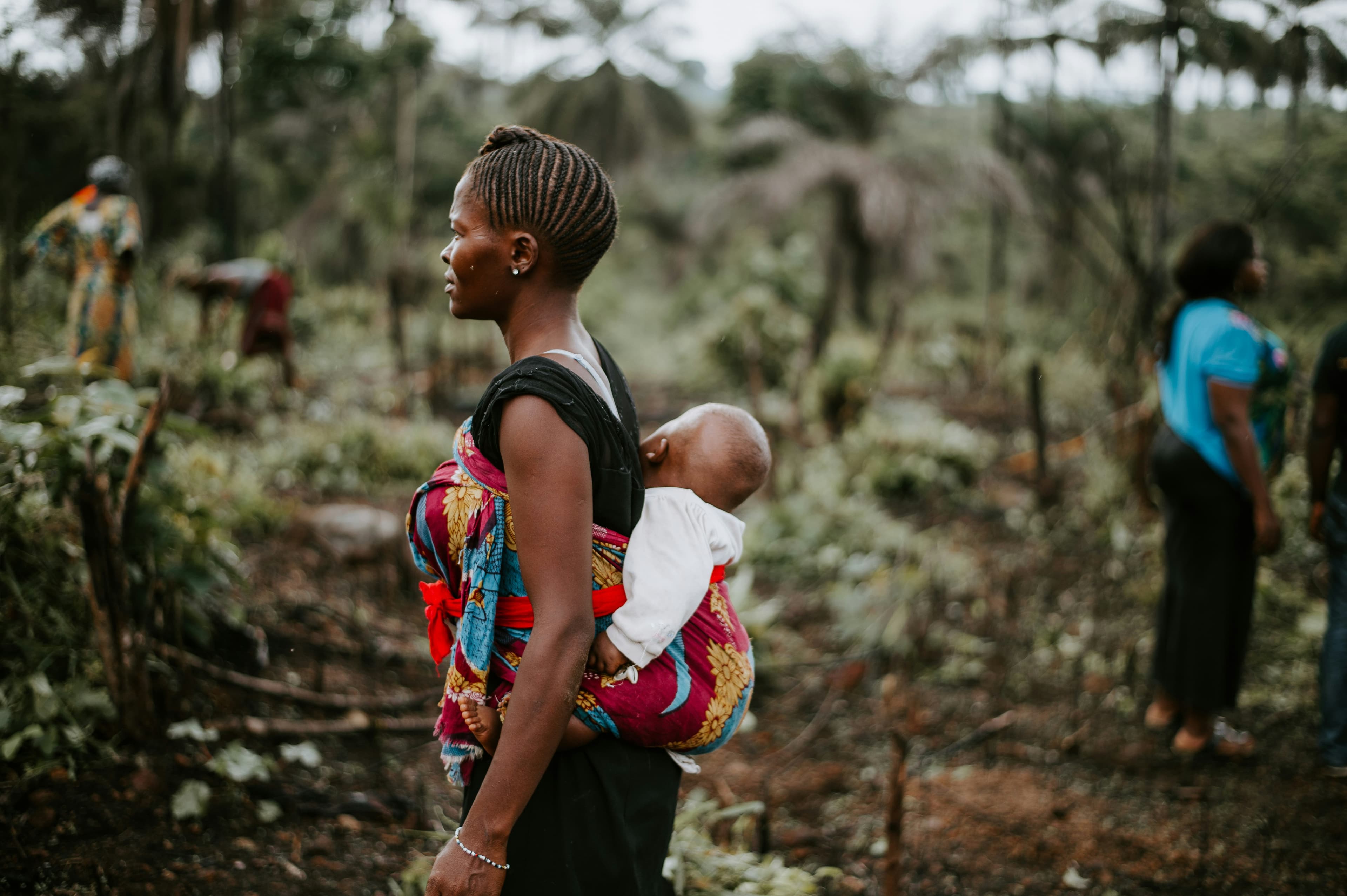 Young Black African mothers in vocational training